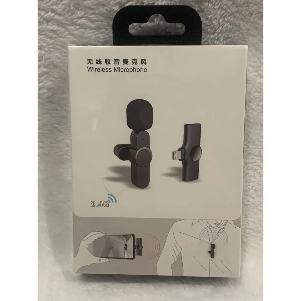 2.4GHz Lavalier Microphone Noise reduction Plug and Play iOS Mic Fit For Meeting